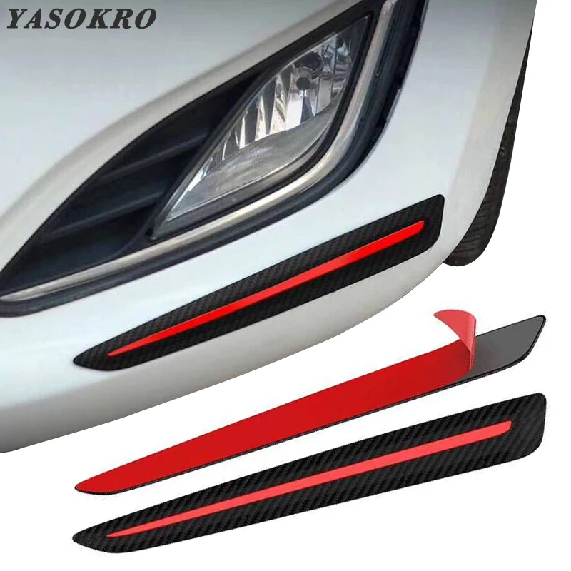

Carbon Fiber Car Bumper Scuff Protector Anti-Scratch Strips Sticker Auto Body Protector Valance Chin Car Styling Rubber Strip