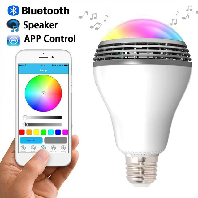 Новинка E27 Bluetooth 4.0 Беспроводная лампочка динамик s умный RGB светодиодный аудио динамик лампочка лампа для всех телефонов 110-220 В динамик s