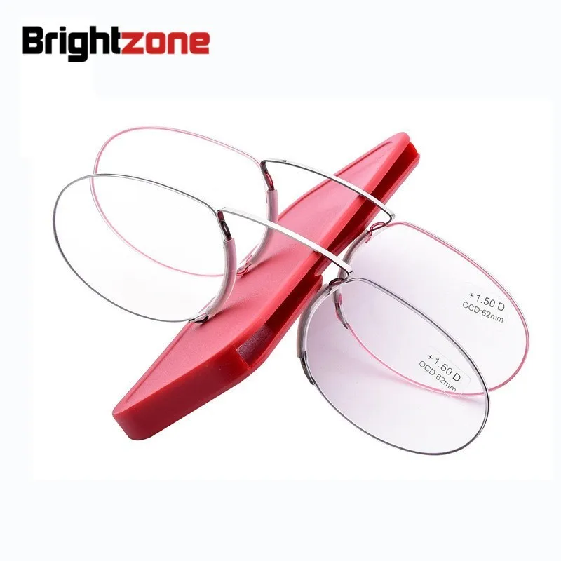 

Brightzone 2023 New Nose Presbyopic Glasses Mini- Clip Reading Lens Lightweight Unisex Eyewear Magnifier For The Elderly(China)