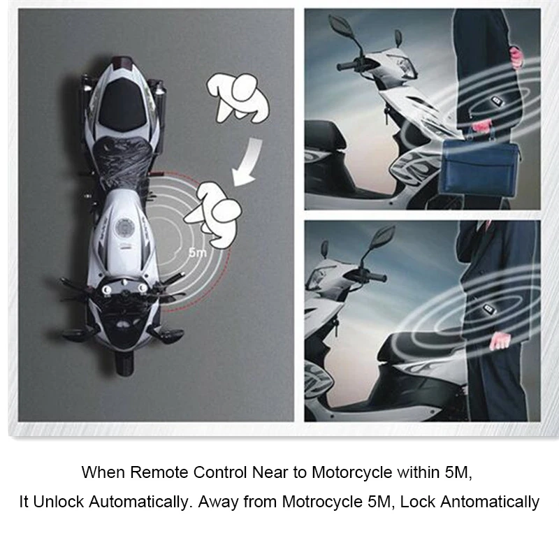 Motorcycle Universal Security Anti-theft System Moto Two Way LCD Alarma DC 12V Scooter Motor Remote Engine Start/Stop PKE Alarms