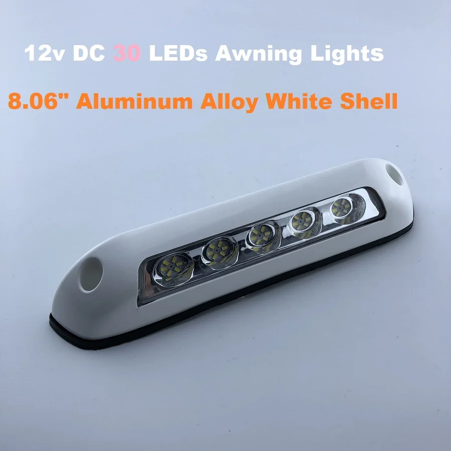 

12v 24v Heavy Duty Awning Annex Light 30LEDs Camping Wall/Porch Exterior Strip Lamp for Camper Trailer Yacht Boat/Ship Motorhome