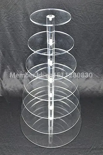 7 Tier Round Beautiful HIgh Quality Acrylic Cupcake Stand / Wedding / Festival Supplies acrylic cupcake stand