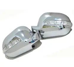 Chrome Styling Side Mirror Cover with LED Side Blinker for Mercedes Benz W163 ML Class Pre-facelifted 1997-2001