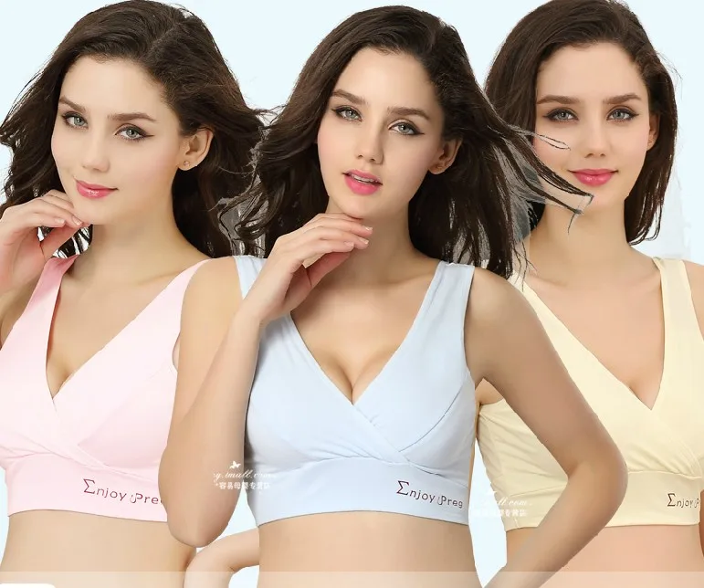 

The pregnant woman underwear purely has no steel turn pregnant woman text chest cotton big code of vest nursing bra bra