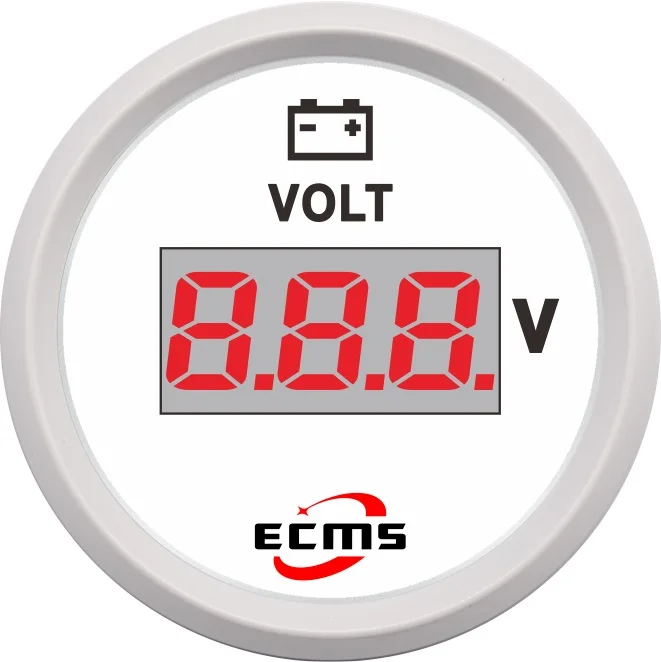 Marine Boat Yacht Battery Electrical Car Truck Digital Voltmeter Volt Gauge 16-32V 52mm 2 Inch  316L Bezel