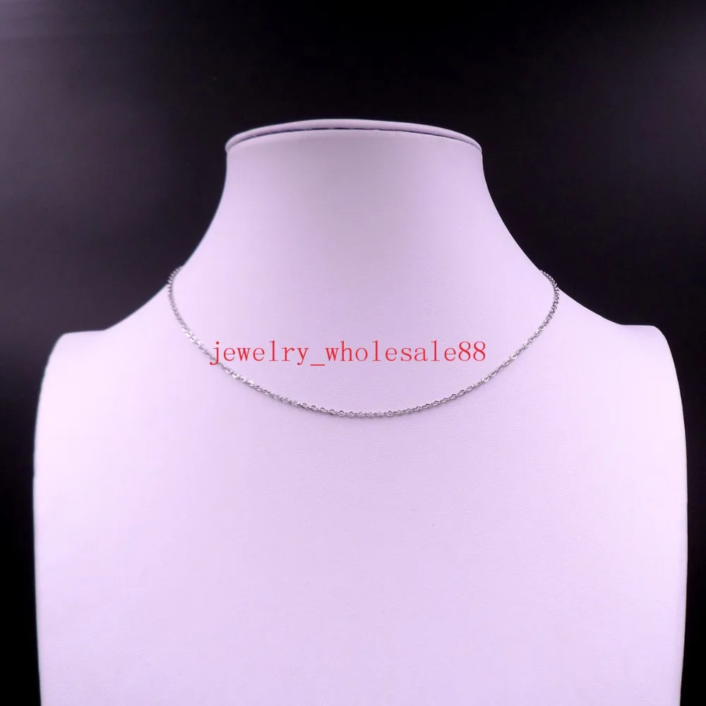 Lot 100pcs Large Wholesale Jewelry Thin 2mm  womens Girls 316L stainless steel  Cross Rolo Chain necklaces fit pendant