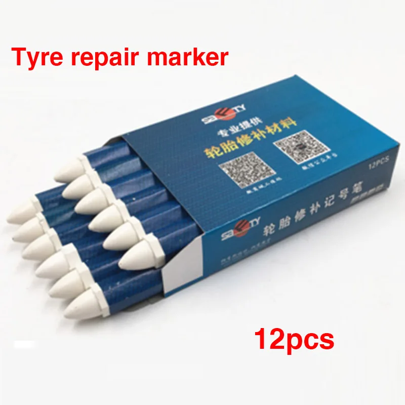 12pcs Waterproof Car Wheel Tyre Tire Repair Crayon Marker Pen Rubber Motorcycle Auto Hand Tool Parts High Quality On Sale