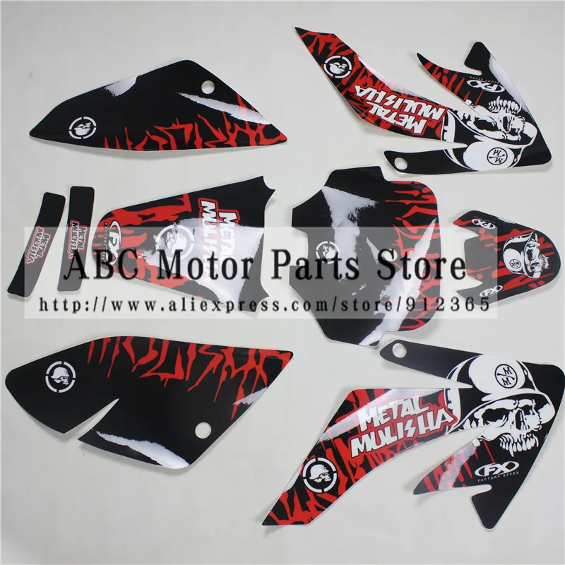 CRF 70 GRAPHICS KIT CRF70 DECO DECALS STICKERS DIRT PIT BIKE SENGE Motocross Kayo BSE Use 2