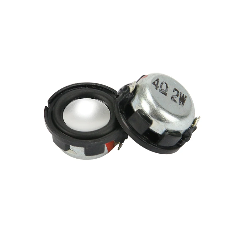 GHXAMP 2PCS 1 inch 2W Mini Round Speaker Stereo small speaker inside bottom magnetic pot PU