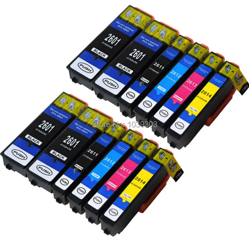 

12PK Value Pack T2601 Ink cartridge Compatible for Epson XP600 XP605 XP700 XP800 XP510 XP615 XP610 XP605 xp820 XP520 XP620 XP625