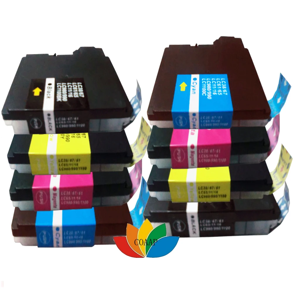 

8x Compatible Brother DCP-145C/165C/167C/185C/195C Ink cartridge for Brother 980 990 1100 MFC-250C/255CW/290/290C/295CN Printer