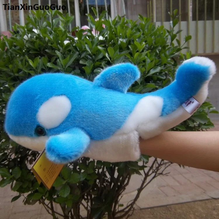 

new arrival about 35cm blue whale plush toy cartoon dolphion soft doll birthday gift s0086