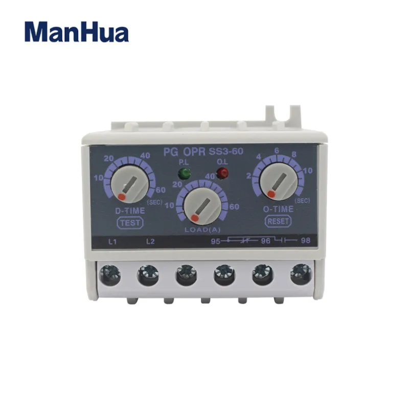 

PG06-SS3-440 5-60A Inductor Lectronic Overload Relay Phase Loss Protection Relay Independently Adjustable Starting Trip Delay