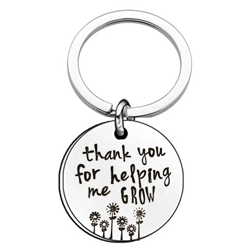 Thank You For Helping Me Grow Keychain Teacher Appreciation Gift Term Begin Term End Teacher's Day Gift Key Ring