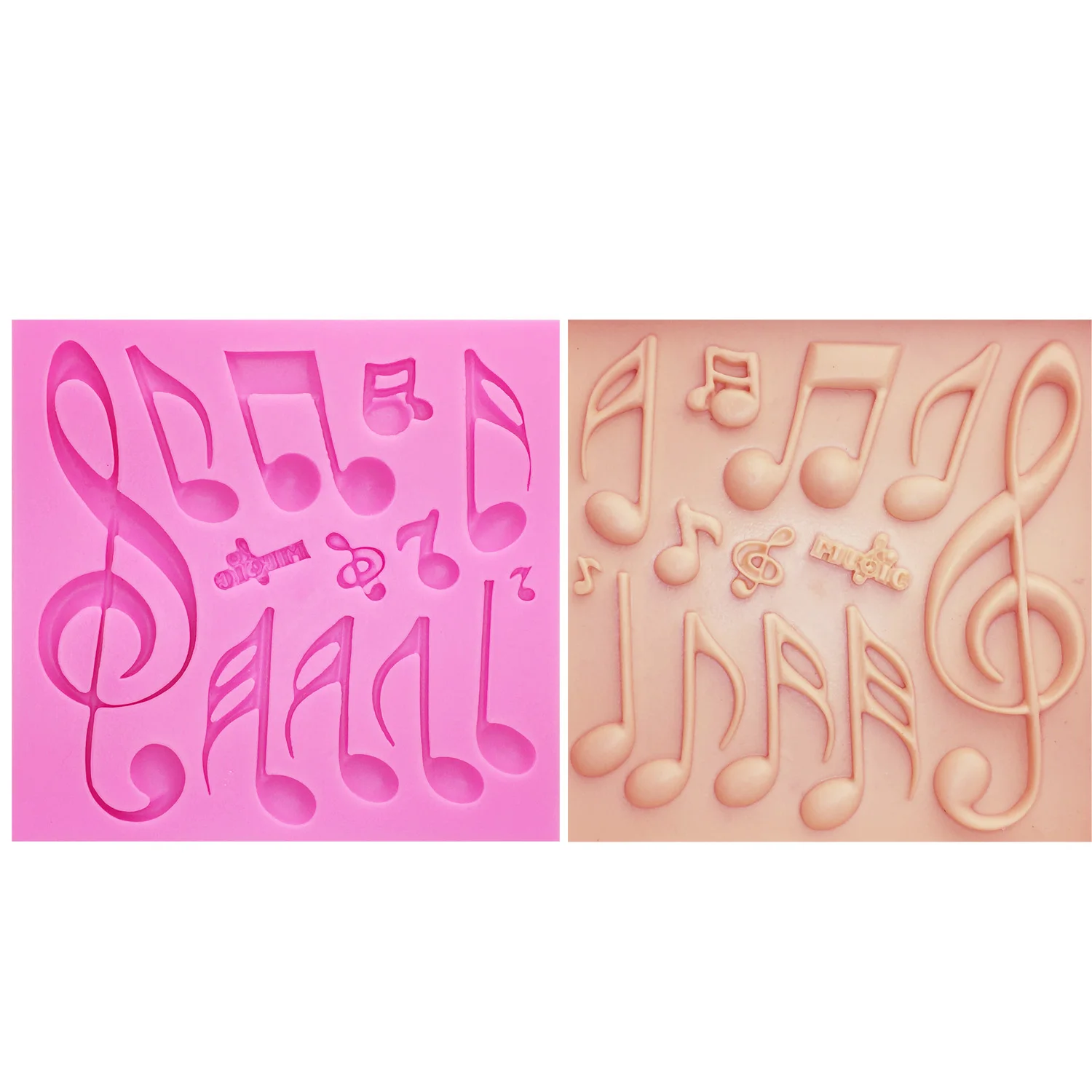 M0550 Music Notes Shape Silicone Mold, For Fondant Cake Mold, Bakware Tools, Sugarcraft Mold ,Sugar Tool