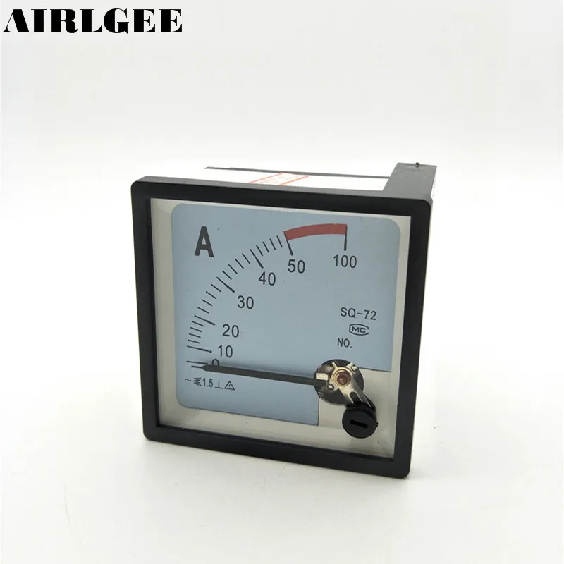 72 Series 1.5 Class Fine Turning Dial AC 0-50A Analog Ammeter Panel Meter