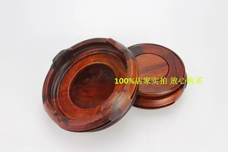 Solid wood ornaments base Rosewood Kistler bonsai base circular rotating base teapot seat wholesale