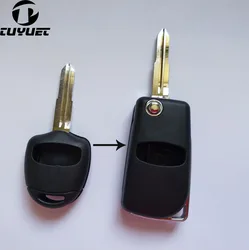 2 tasten Blank Geändert Flip Folding Remote Key Shell Fall für Mitsubishi Neue ASX GRANDIS Outlander LANCER-EX Rechts schlüssel Klinge