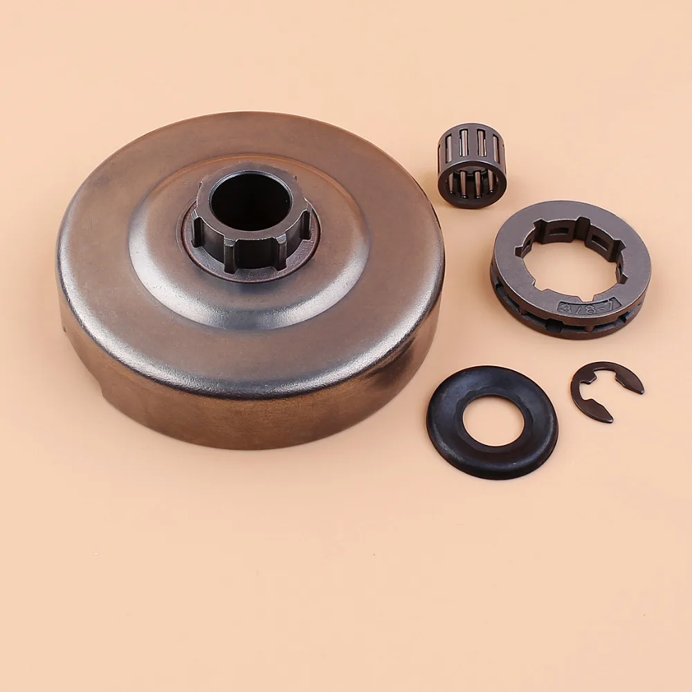 3/8 "7 T กลองกลองแบริ่งเฟืองเครื่องซักผ้าชุดคลิปสำหรับ HUSQVARNA 365 362 371 372 XP 372XP Chainsaw