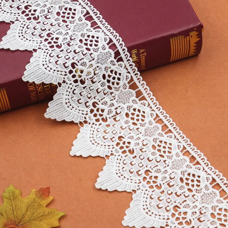 2 yards 11.5 cm Off White Lace Trims Applique for Garment Home Textiles Apparel Sewing Lace Fabric