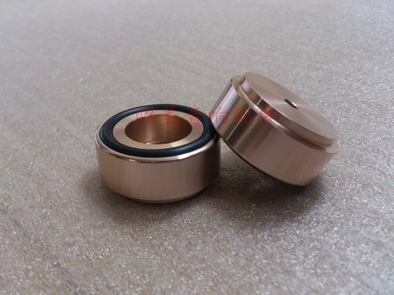 4pcs Aluminum amplifier computer machine feet pads (with Rubber ring) D39mm*H17mm sent screws silver black golden color