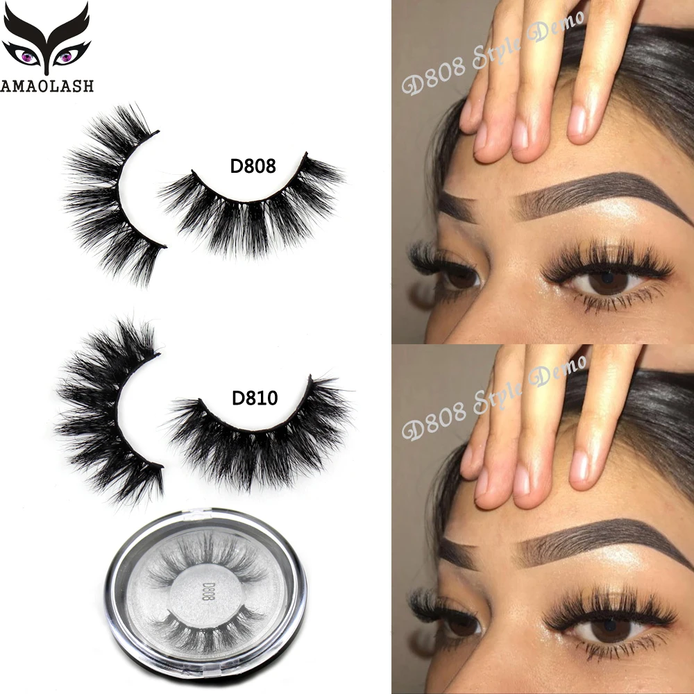 AMAOLASH 3D Mink Lashes Cruelty Free Mink False Eyelashes Natural Handmade Eyelash Extension Makeup Fake Eye Lashes