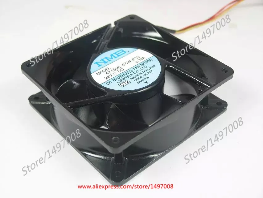 

NMB-MAT 4715ML-05W-B35 D72 DC 24V 0.39A 120x120x38mm Server Cooling Fan