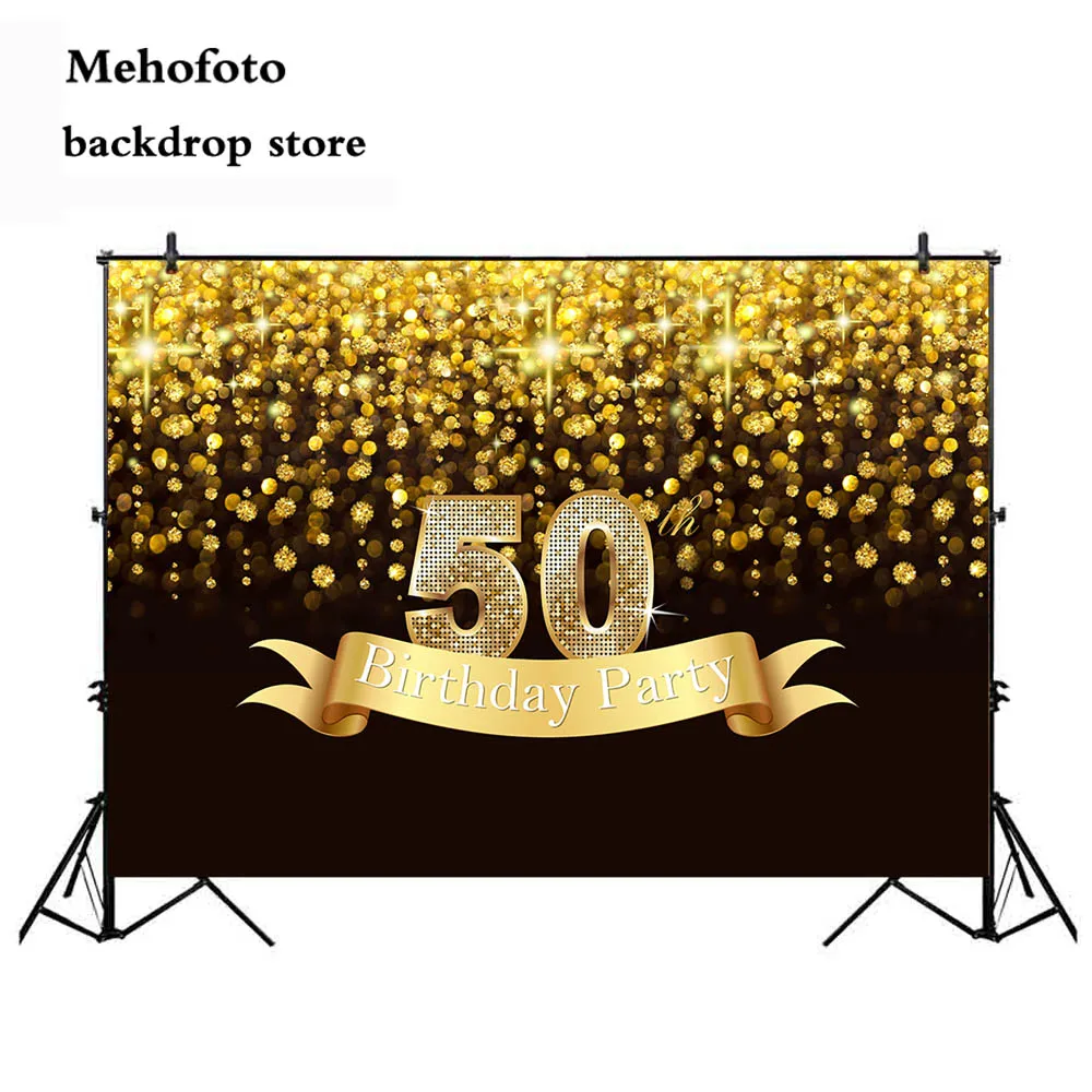 

photography backdrop birthday party decoration banner 50th portrait photo background for photographic vinyl cloth 447