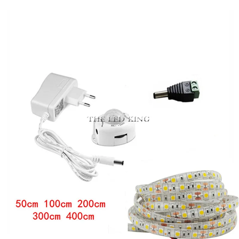 US EU PIR Motion Sensor Kitchen Light Tape 5V 12V LED Night Light IR Body Move Detection Ribbon Strip Lamp corridoio letto armadio