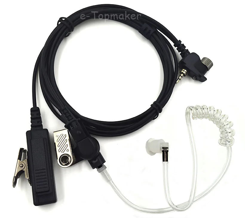 XQF FBI Acoustic Air Tube Headset Earpiece PTT for Motorola Tetra Radio MTH800 MTH600 MTH650 MTH850 MTP850 MTS850 Walkie Talkie