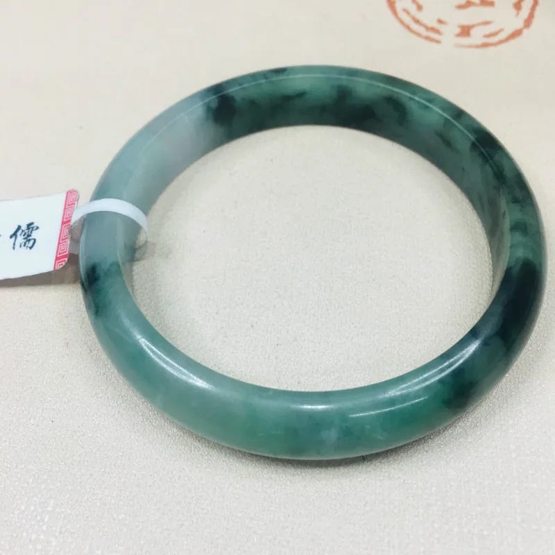 Zheru Jewelry Natural Jadeite Bracelet Natural Green Tricolor 54-62mm Female Gift A Class A National Certificate