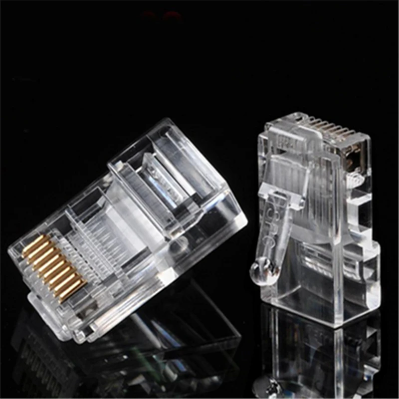 

25X RJ45 RJ-45 CAT5 Modular Plug Network Connector for Cat5 Cat5e Cat6 Cable For Sale