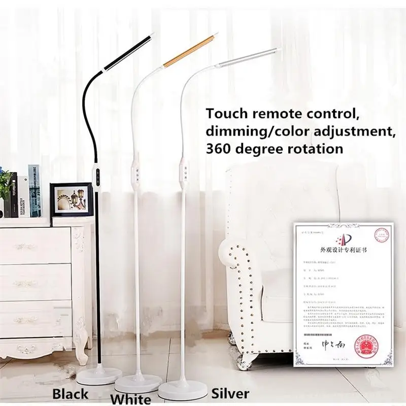 Modern Eye-protective LED Floor Lamps For Living Room Piano Standing Lights 8W 5-level Brightness Floor Home Lighting Fixtures