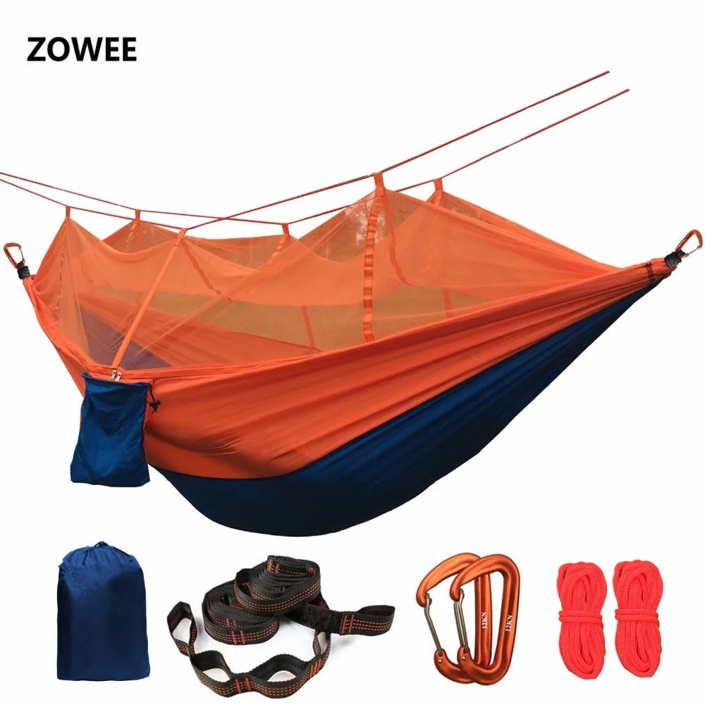 

Portable Mosquito net Hammock Double-person Folded Into The Pouch Mosquito Net Hammock Hanging Bed For Travel Kits Camping