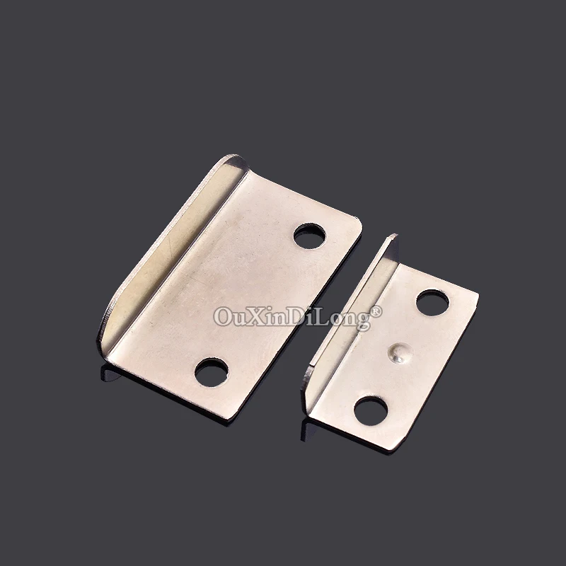 Courier 500PCS Home Office Metal Drawer Lock Strike Plate Right Angle L Shape Drawer Cabinet Lock Catch Hasp Furniture Accessory