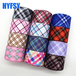 25MM 38MM 10 Yards Plaid ribbon  DIY handmade materials Crafts gift packaging headdress plaid clothing accessories Grosgrain