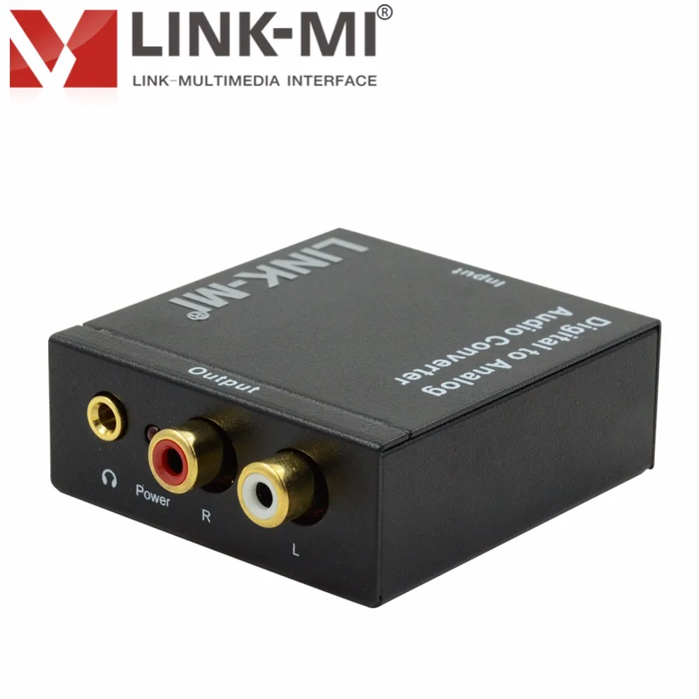 Digital to Analog Converter with audio support Coaxial Toslink 1xRCA(Coaxial) L/R audio and 3.5mm Audio Converter