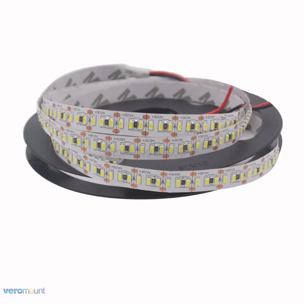 Supper Bright 5M SMD 1200LEDS 12V 24V 3014 LED Strip 12-14LM/LED Gold Line LED Ribbon Tape Light Cool White Warm White