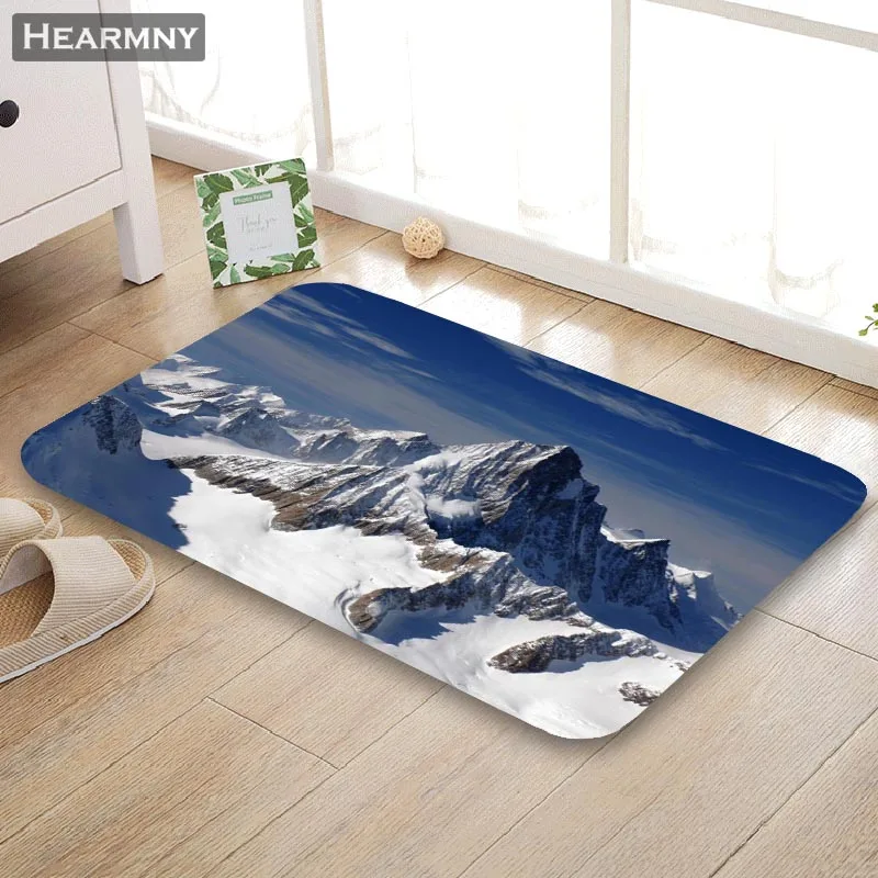 Nice Snow Mountain Doormat Outdoor Floor Mat Home Creative Mat Super Soft Absorbent Bathroom Door Entrance Mat 50x80cm