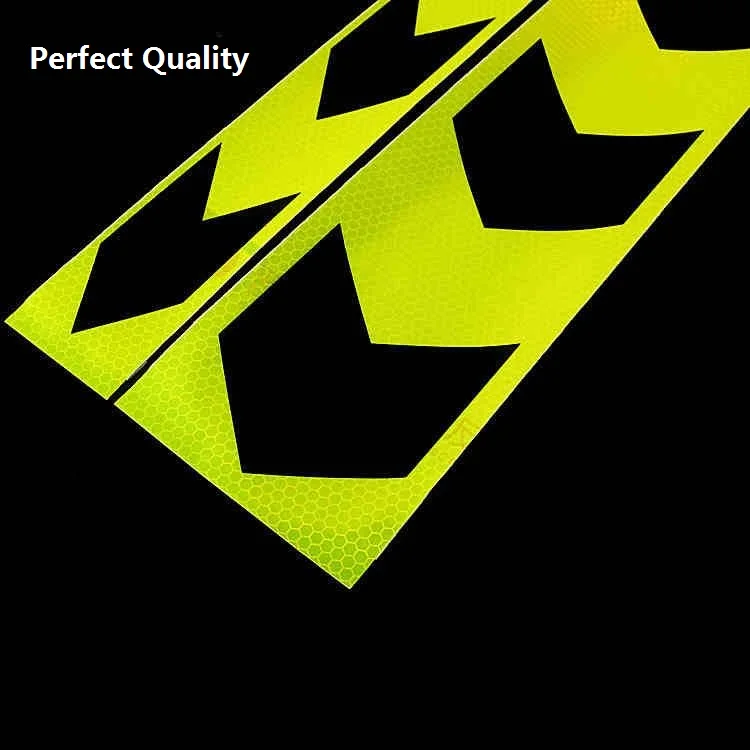 5cm x 3m selbst klebender fluor zieren der gelb roter Pfeil reflektieren der Klebeband-Warn aufkleber – Detail 11