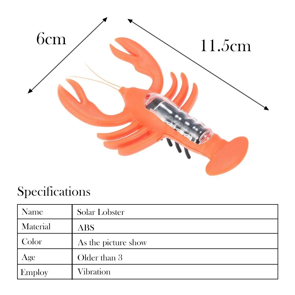 DIY 귀여운 태양 랍스터 매직 태양 전원 랍스터 곤충 어린이를위한 태양 장난감