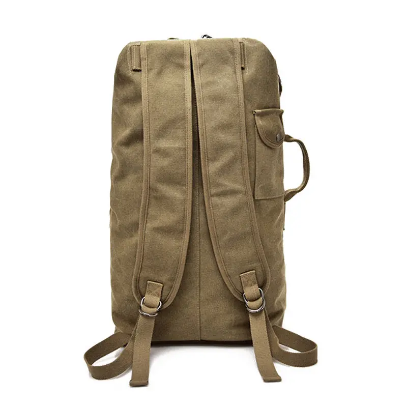 Men Outdoor Bacpkack Luggage Travel Large Bucket Bag Multifunctional Canvas Backpacks Sports Shoulder Bags XA188WA