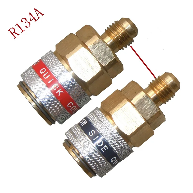 

New R-134A A / C Automotive Quick Coupler Adapter Air Conditioning And Fluoride-Line Connectors High And Low Pressure Connector