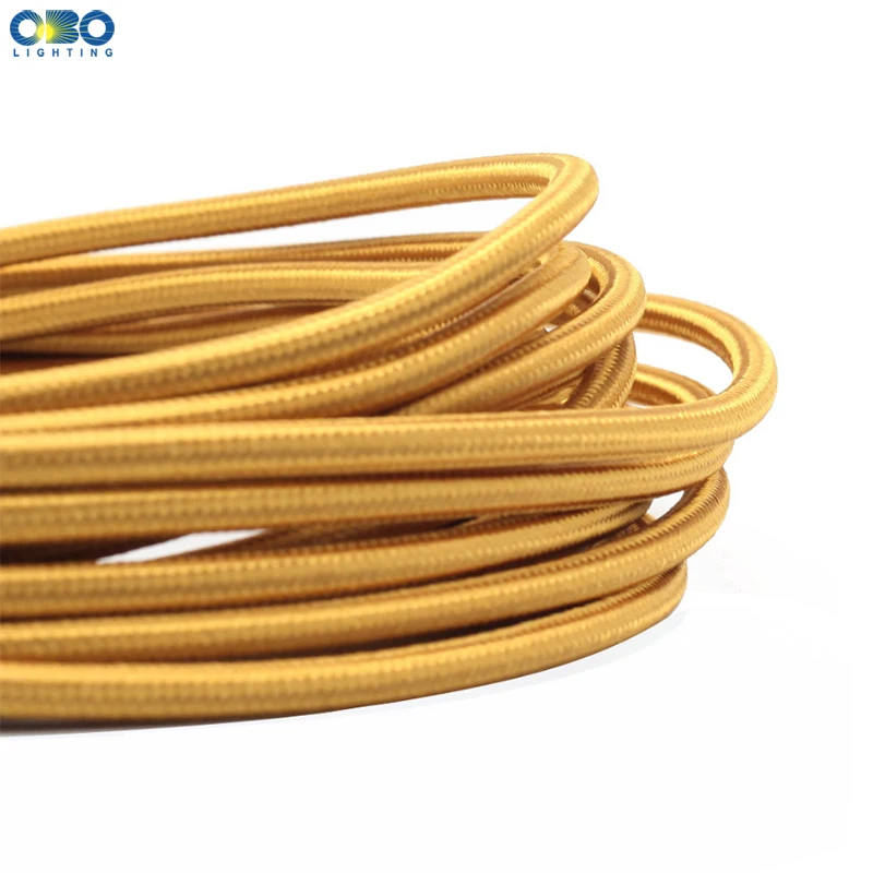 2*0.75mm Electrical Wire Pendant Lamp Cable Twisted Textile Overhead Cord Edison Pendant Light Wire 2m/5m/10m Multiple Colour