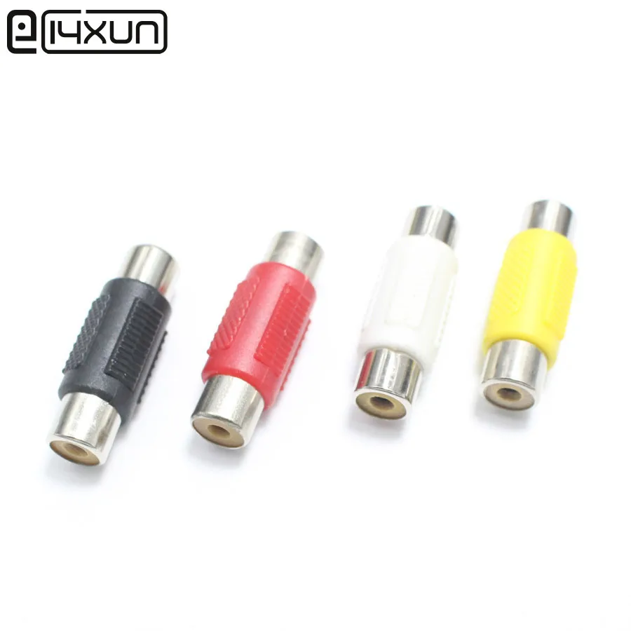 4pcs Nickel-plated RCA Connector Female to Female Plug jack for PC Audio Video Red Black Yellow White DIY Parts