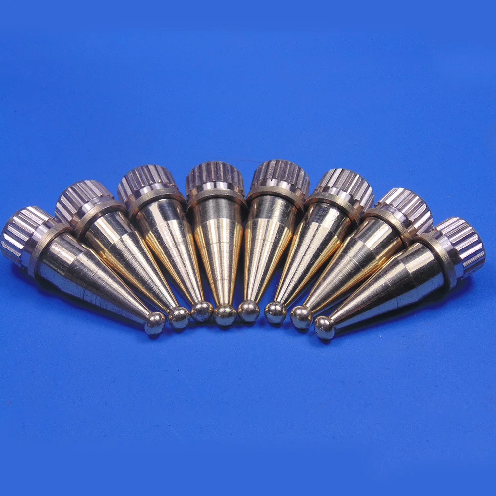 8 Uds M8x34 altavoz de cobre amplificador de punta a prueba de golpes soporte de aislamiento pies choque pie clavo # Dorado