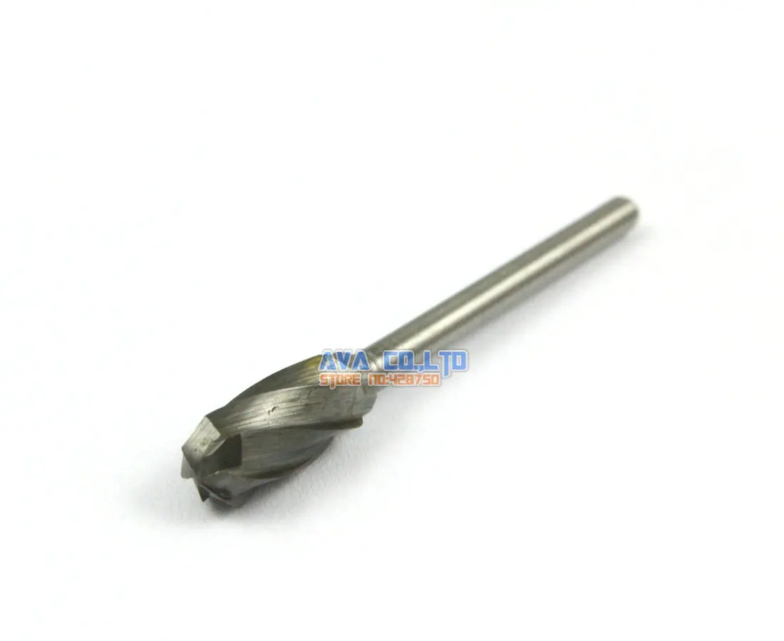 4 Pcs 3mm Shank Tungsten Carbide Burr Rotary Cutter File CNC Engraving Bit Single Cut (NO.2)