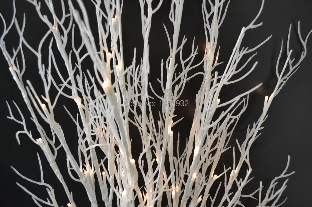 40" White Coral Branch Twig Light Holiday Light Christmas  LED Branch twig light 40" with 60 LED with White Coral Decoraiton image 5