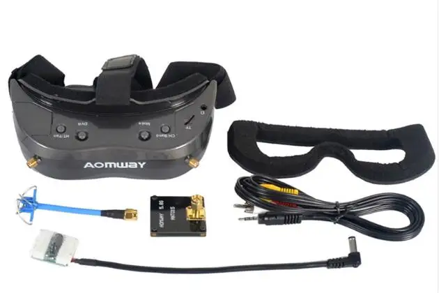 Aomway Commander Goggles V2 3D 5.8G 64Ch 1080P 800 x600 SVGA FPV supporto per cuffie Video HDMI DVR FOV 45 per modello RC