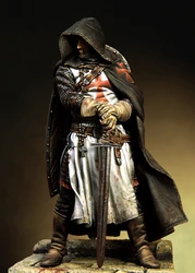 Assembly Scale 1/18 90mm Templar Sergeant, XIII century 90 mm figure Resin Model Unpainted
